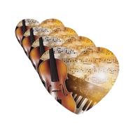 Piano Violin Music Notes Car Air Freshener Cards Set of 4 Pieces Long Lasting Hanging Scented Cards for Bedroom Wardrobe Car Aromatherapy Tablets for Men Women Rearview Mirror Pendant