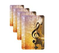 Piano Violin Music Notes Car Air Fresheners 4 Pcs Funny Hanging Car Air Fresheners Cute Long Lasting Scented Mirror Hanging Decoration Ornaments Gift For Men Women Rectangle