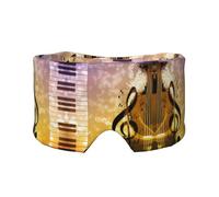 Piano Violin Music Notes Print Print Soft Eye and Ear Muffs for Adults Sleeping Protection Cover for Travel Nap Relief