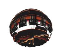 Piano Violin Music Notes Print Shower Cap, Shower Cap for Women Reusable, Waterproof Bath Cap,Quick Drying Bath Hair Cap
