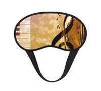 Piano Violin Music Notes Print Sleep Mask, Eye Sleeping Mask for Women and Men for Total Darkness, Reduces Puffy Eye Mask