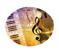 Piano Violin Music Notes Printed 48" Fluffy Christmas Tree Skirt with Tie Closures Felted Polyester Xmas Tree Mat for Holiday Party Decor