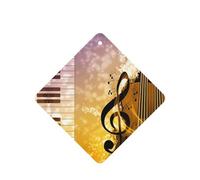 Piano Violin Music Notes Printing 10 Pieces Air Freshener Car Hanging Cards Air Freshener Sheets With Rope For Cars Home