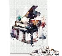 Piano Watercolor Puzzle 1000 Piece Adult Jigsaw Puzzle Puzzle for Adults Jigsaw Puzzles for Adults 1000pcs (75x50cm)