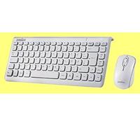 Piano White Mini Wireless Keyboard and Mouse Set