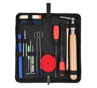 PianoTuningRepairToolsPartsAccessories， 16pcs Tuning Tools Set Tuning Wrench Long Handle Tuning Wrench Rubber Mutes Screwdriver Tweezers Hammer Temperament Felt Strip Fork for Piano