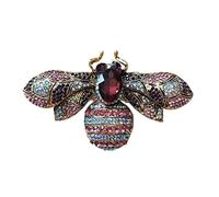 PIANPIAN CAREG Jewelry Large Bee Rhinestone Brooch Christmas Jewelry Ladies Headscarf Pin And Brooch Bijoux Ladies Brooch Pin Durable (Color : Purple)