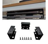 PIAOLGYI Under Desk Double Decker Laptop Holder Mount with Screw, Under Desk Laptop Mount Bracket, Add On Under Table Keyboard Storage (3 Pcs)