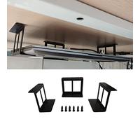PIAOLGYI Under Desk Laptop Holder Mount with Screw,Bracket Devices Upto 2.7" Under Desk Mount for PS4,Xbox Series S,Xbox One S,Cable Box,Laptop & More(3 Pcs)