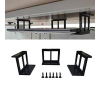 PIAOLGYI Under Desk Laptop Holder Mount with Screw,Bracket Devices Upto 2.7" Under Desk Mount for PS4,Xbox Series S,Xbox One S,Cable Box,Laptop & More(Plastic)