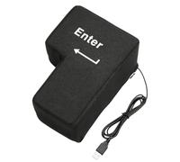 Piashow Enter Button for Beating, Enter Key Cushion, USB Anti-Compression Cushion, Comfortable Desk Cushion, Computer Scientist Gifts, 21 x 15 x 10 cm