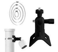 Piashow Ring Camera Mount for Arlo, Wyze Cam, Eufy Cam, Adjustable Pole Mounting Bracket, for All Security Cameras with Standard 1/4 Thread Holes, Solar Module (Black)