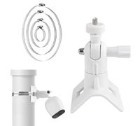 Piashow Ring Camera Mount for Arlo, Wyze Cam, Eufy Cam, Adjustable Pole Mounting Bracket, for All Security Cameras with Standard 1/4 Thread Holes, Solar Panel (White)