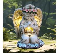 Piashow Solar Angel Garden Statues, Praying Angel, Prayer Angel Solar Light, Solar Angel Garden Figures, LED Guardian Angel Figure, Grave Lights, Praying Angel Garden Figure Sculpture for Lawn, Yard,