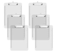Piasoenc 6 Pack Plastic Clipboards, Translucent Clip Board with Low Profile, Office Supply, School Supplies, Letter Size 12.5 x 9 Inches,Clear