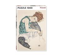 Piatnik 570643 1000-Piece Jigsaw Puzzle Sitting Woman with Raised Knee, Multi-Coloured