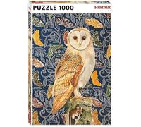 Piatnik Owl Jigsaw Puzzle - 1000 Piece Puzzle Featuring Barn Owl Artwork by Celia Lewis - Challenging Jigsaw for Bird & Wildlife Lovers