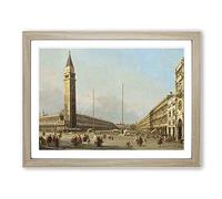 Piazza San Marco Vol.2 By Giovanni Canaletto Classic Painting Framed Wall Art Print, Ready to Hang Picture for Living Room Bedroom Home Office Décor, Oak A2 (64 x 46 cm)