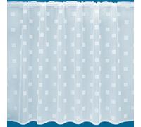 Piazza White Great Value Semi Plain Net Curtain Sold By The Metre (Drop: 107cm (42"))