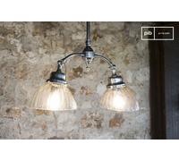 PIB Art nouveau ceiling light, silver metal, industrial style, 52x21x65cm, adjustable arms for bohemian look