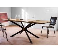 PIB Dining table in brass, industrial style, 200x90x76 cm, vintage and elegant design