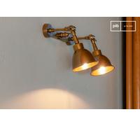 PIB Double aged brass wall sconce Bistrot