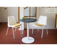 PIB Green marble bistro table, Scandinavian style, 60x60x76 cm, elegant and vintage design