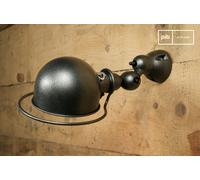 PIB Hammered wall light Jieldé, black metal, industrial style, 15x35x10cm, iconic lighting for modern interior