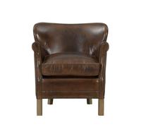 PIB Hazelnut Full-Grain Leather Armchair Neoturner