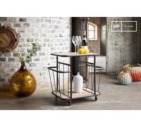 PIB Industrial trolley in wood, industrial style, 56x41x61 cm, practical storage, retro design