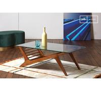 PIB Kiruna wood and glass coffee table