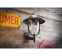 PIB Large outdoor metal and glass wall lamp, industrial style, 31x38x45 cm, robustness and elegance