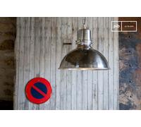 PIB Large silver metal pendant, industrial style, 48x48x43 cm, classic design, bright finish