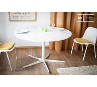 PIB Lemvig white marble round table