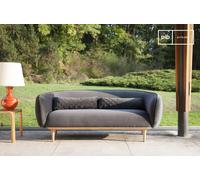 PIB Round 3-seater gray velvet sofa Olson