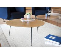 PIB Round metal coffee table One, Scandinavian style, 73x73x30 cm, chic and sl esign