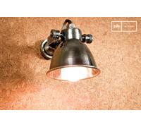 PIB Screw-on silver metal wall light, industrial style, 11x20x11 cm, versatile vintage luminaire