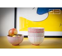 PIB Set of 4 bowls with red polka dots