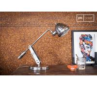 PIB Silver metal table lamp, industrial style, 19x19x56 cm, design inspired by lighthouses