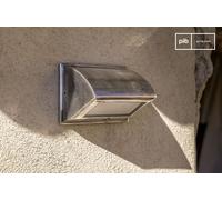 PIB Silver wall light, industrial style, 12x8x7 cm, versatile for indoor or outdoor use