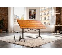 PIB Small adjustable architect's table in solid teak wood 1928