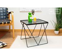 PIB Small green marble table, Scandinavian style, 45x45x45 cm, elegant square design