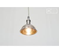 PIB Small silver hanging lamp, industrial style, 14x14x14 cm, elegant supplementary lighting