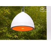 PIB Vintage white metal pendant light, Scandinavian style, 23x23x25cm, ideal for warm lighting
