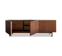 PIB Walnut-tone wood TV unit Pillar