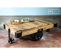 PIB Wooden Coffee Table Wood Wagon