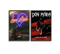 PIBDBZCT 2 PCS Don Toliver Love Sick Album Cover Poster Wall Art Canvas Posters 12x18inch(30x45cm) Style-1