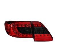 Pibid 2PCs Car Tail Light Assembly For COROLLA 2011 2012 2013 For Hatchback Brake Turning Signal Reverse Rear Tail Light Lamps Lens(RED black)
