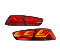 Pibid 2PCs Car Tail Light Assembly For Lancer 2008-2018 Brake Turning Signal Reverse Rear Tail Light Lamps Lens(2008-2018 red mirror)