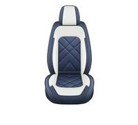 Pibid PU Car Seat Cover Sets Single Set Car Seat Covers PU Front Split Bench Protector Four Season Universal Fit Most SUV(Blue)